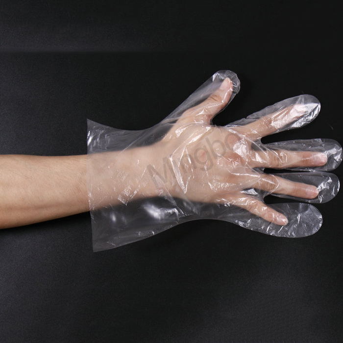 CE 认证高品质加厚一次性手套 500PCS 提取食品加厚一次性 PE 塑料手套